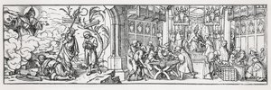 Caricatura Anti-Católica denunciando la corrupción del Papa de Hans Holbein der Jüngere