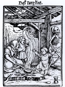 La Muerte llevándose a un niño, de la serie 