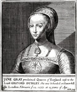 Jane Gray, grabado por William Marshall, 1648 de Hans Holbein der Jüngere