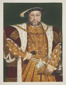 Retrato de Enrique VIII (1491-1547) a los 49 años, pub. 1902 de Hans Holbein der Jüngere