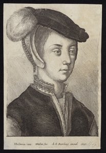 Joven con gorra con pluma de Hans Holbein der Jüngere