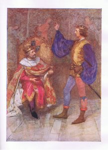 Y moriré cien mil muertes antes de romper la más pequeña parte de este voto (Rey Enrique IV), de Las Obras Completas de Shakespeare publicadas por George Harrap & Co Ltd, 1920s de Hans Holbein der Jüngere