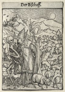Danza de la muerte: El obispo de Hans Holbein the Younger