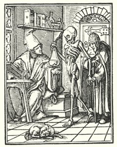 La muerte y el médico de Hans Holbein der Jüngere