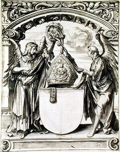 Diseño para una pintura de vidrio, c.1520 de Hans Holbein der Jüngere