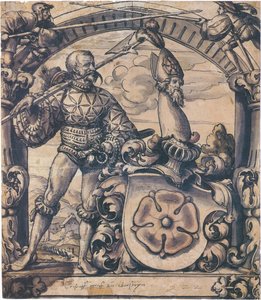 Diseño para un panel heráldico de vidrieras de Hans Holbein the Younger