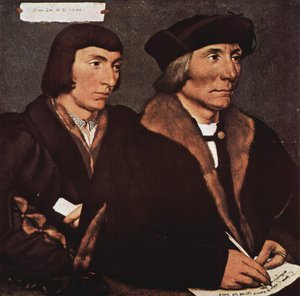 Alemán: Thomas Godsalve (1481-1542) und sein Sohn Sir John (etwa 1510-1556) Retrato de Thomas Godsalve y su hijo John de Hans Holbein the Younger