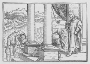 Natán reprende a David con una parábola, 2 Samuel XII, 7 de Hans Holbein der Jüngere