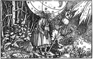 Vieja bruja o hada hilando de Hans Holbein der Jüngere