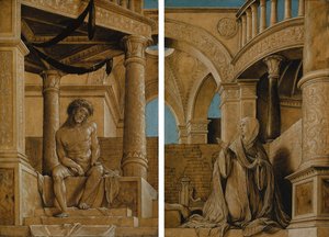 El Cristo pensativo y la Virgen María afligida de Hans Holbein der Jüngere
