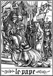 El Papa visitado por la Muerte, 1538 de Hans Holbein der Jüngere
