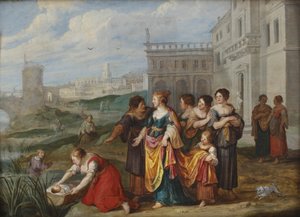 Hallazgo de Moisés de Hans Jordaens III