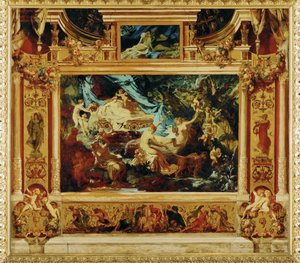 Sueño de una noche de verano ... (pintura sobre lienzo) de Hans Makart