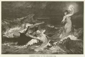 La persecución de Alberich del Anillo de los Nibelungos