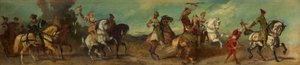 Proyecto para el cortejo festivo de 1879 - La caza del halcón de Hans Makart