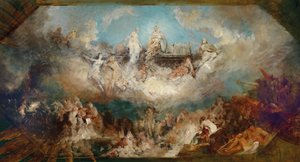El hundimiento del tesoro de los Nibelungos en el Rin