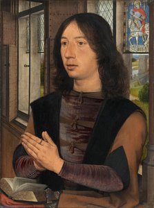 Detalle del díptico de Maarten van Nieuwenhove de Hans Memling