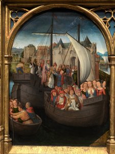 Detalle del relicario de Santa Úrsula de Hans Memling