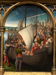 Detalle del relicario de Santa Úrsula de Hans Memling
