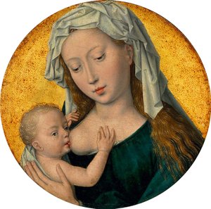 La Virgen María amamantando al Niño Jesús