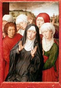 Díptico de Granada: “Las mujeres piadosas y San Juan evangelista”. Pintura de Hans Memling (1435/40-1494) siglo XV. Dim. 51x36.5 cm. Granada, Capilla Real de Hans Memling
