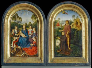 Díptico de Jan Du Cellier, burgomaestre de Brujas ... de Hans Memling