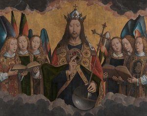 Dios Padre con ángeles cantores de Hans Memling