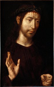 Jesucristo con corona de espinas de Hans Memling