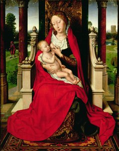 Madonna y el Niño entronizados, c.1492-94 de Hans Memling