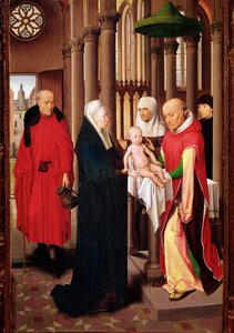 Presentación en el templo. Panel derecho del Tríptico de la Adoración de los Magos de Hans Memling