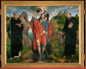 Tríptico de San Cristóbal (pintura sobre roble)