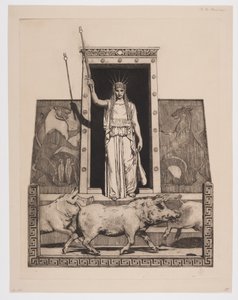 Danés: Circe convierte a los hombres de Odiseo en cerdos de Hans Nikolaj Hansen