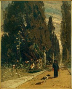 H.P.Feddersen el Joven, En el parque de la Villa d’Este (Tivoli) de Hans Peter Feddersen der Jüngere