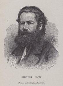 Henrik Ibsen, dramaturgo, director de teatro y poeta noruego de Hans Peter Hansen