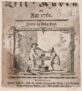 Viñeta de título para "Bii-Kuben para el año 1761", V parte de Hans Quist