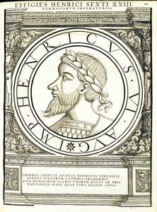 Henricus VI, ilustración de Imperatorum romanorum omnium orientalium et occidentalium verissimae imagines ex antiquis numismatis