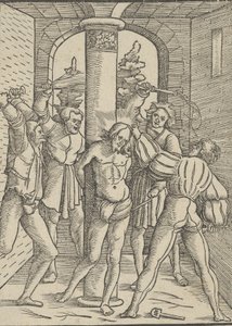 Cristo Azotado, de La Doctrina, Vida y Pasión de Jesucristo, 1537 de Hans Schäufelein the Elder