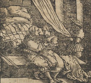 Ghismonda, Guiscardo y el Príncipe de Salerno, de El Decamerón, antes de 1534 de Hans Schäufelein the Elder