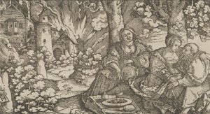 Lot y sus hijas, ca. 1530 de Hans Schäufelein the Elder