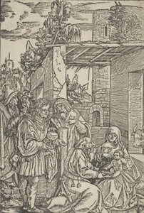 La Adoración de los Magos, de Ewangeli und Epistel, 1512 de Hans Schäufelein the Elder