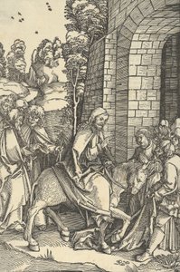 La entrada en Jerusalén, del Speculum passionis domini nostri Ihesu Christi, 1507 de Hans Schäufelein the Elder