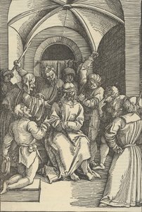 La Burla de Cristo, de Speculum passionis domini nostri Ihesu Christi de Hans Schäufelein the Elder