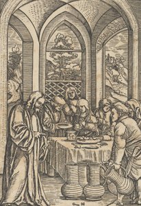 Las bodas de Caná, de La vida de Cristo de Hans Schäufelein the Elder