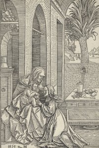 Virgen y Niño con Santa Ana, 1510 de Hans Schäufelein the Elder