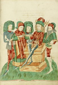 Barochias es entronizado como rey y recibe el anillo real de Hans Schilling