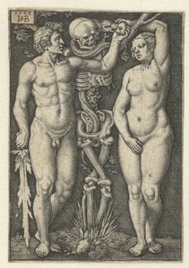 Adán y Eva y la muerte de Hans Sebald Beham