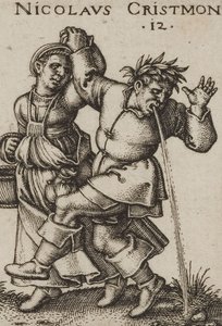 Beham La fiesta campesina 1546 bl 06 detalle de Hans Sebald Beham
