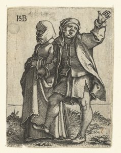 pareja campesina Desfile de bodas campesinas (título de la serie) de Hans Sebald Beham
