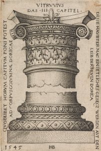 Capitel y Base de una Columna de Hans Sebald Beham
