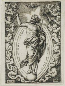 Cristo en el Globo de Hans Sebald Beham